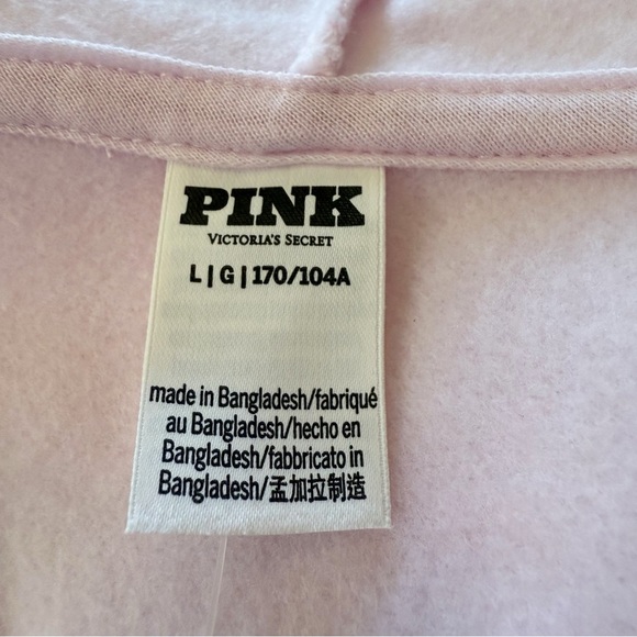 Pink ivy Fleece Campus Full -Zip Hoodie, pink tulip Size Large - Picture 10 of 16